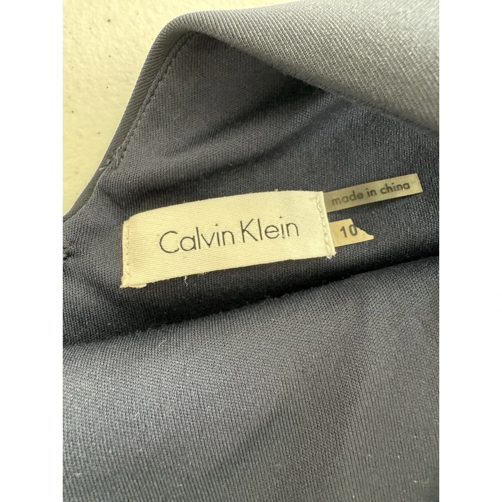 NWT Calvin Klein‎ Women's Size 10 Sleeveless Navy Blue Dress Business Career